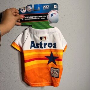 Pets First Astros Dog Jersey - Orange and White